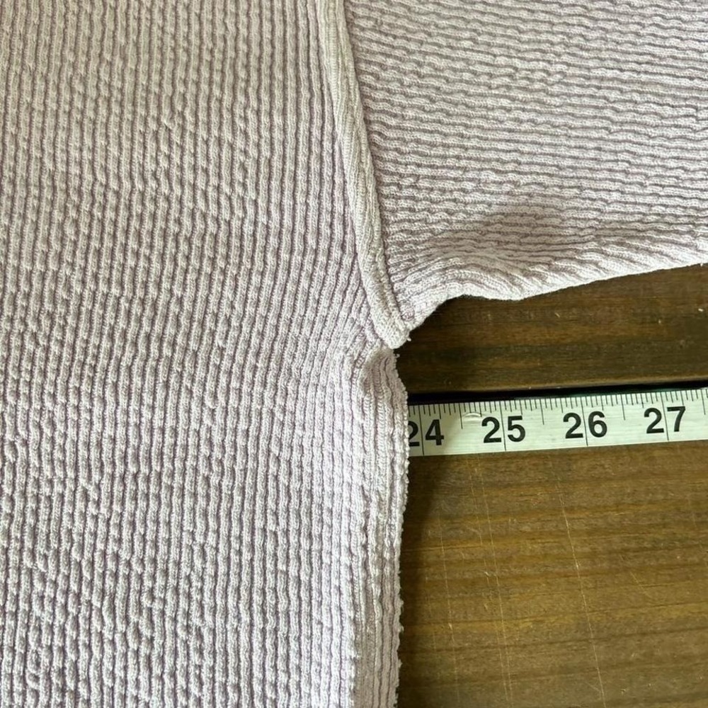 Aerie purple waffle knit oversized sweatshirt Size M - Picture 5 of 6